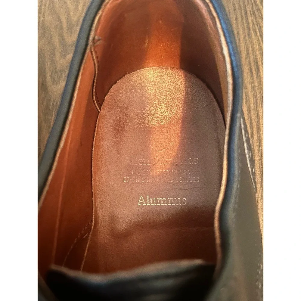 Allen Edmonds Alumnus Men's Black‎ Leather Wingtip Oxford Dress shoes Size 10.5D